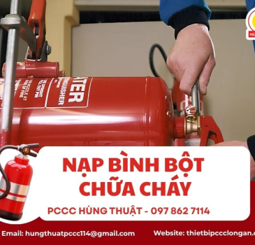 Dịch vụ nạp bình bột chữa cháy chuyên nghiệp, đúng kỹ thuật