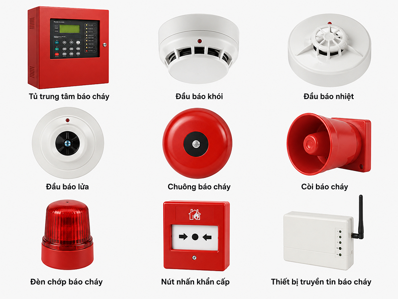 Các loại thiết bị báo cháy Tây Ninh phổ biến hiện nay